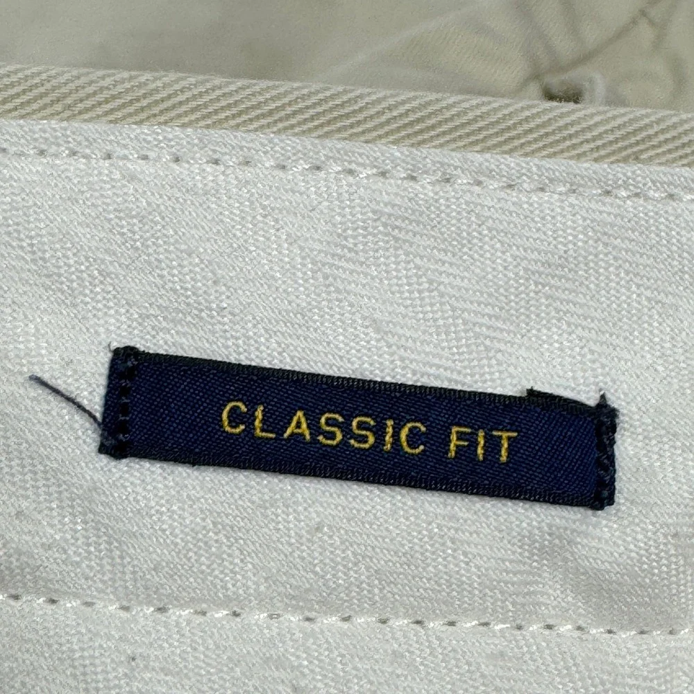 Polo Ralph Lauren Mens Chinos Pants 34x32 Khaki Classic Fit 100% Cotton Casual